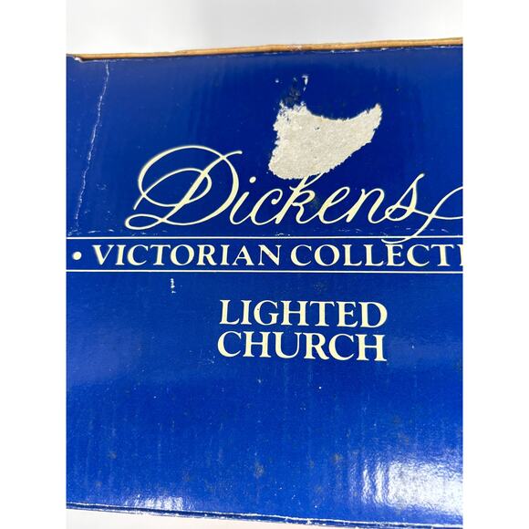 Vintage Dickens Victoria Collection Lighted Church with Original Box 1992 Works - Picture 13 of 15